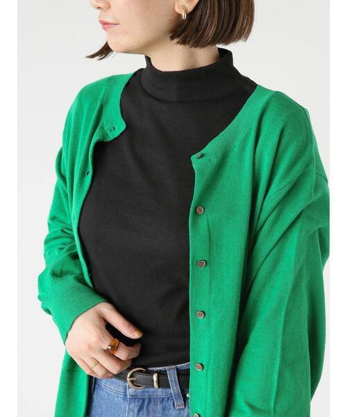 Lugnoncure(ルノンキュール)の「無地/ボーダーリブハイネックカットソー(Tシャツ/カットソー・レディース・オフホワイト/ホワイト/ブラック・F)」の1枚目の写真