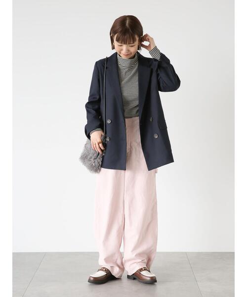 Lugnoncure(ルノンキュール)の「無地/ボーダーリブハイネックカットソー(Tシャツ/カットソー・レディース・オフホワイト/ホワイト/ブラック・F)」の10枚目の写真