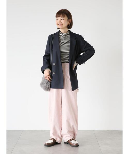 Lugnoncure(ルノンキュール)の「無地/ボーダーリブハイネックカットソー(Tシャツ/カットソー・レディース・オフホワイト/ホワイト/ブラック・F)」の11枚目の写真