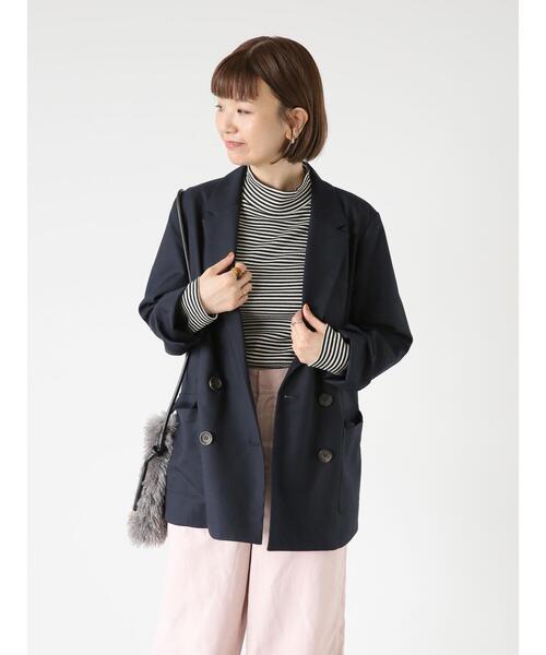 Lugnoncure(ルノンキュール)の「無地/ボーダーリブハイネックカットソー(Tシャツ/カットソー・レディース・オフホワイト/ホワイト/ブラック・F)」の13枚目の写真