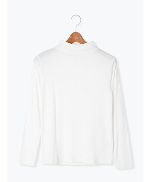 Lugnoncure(ルノンキュール)の「無地/ボーダーリブハイネックカットソー(Tシャツ/カットソー・レディース・オフホワイト/ホワイト/ブラック・F)」の14枚目の写真