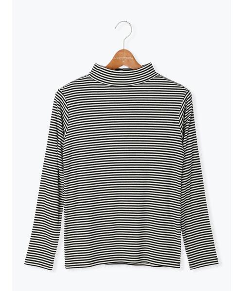 Lugnoncure(ルノンキュール)の「無地/ボーダーリブハイネックカットソー(Tシャツ/カットソー・レディース・オフホワイト/ホワイト/ブラック・F)」の16枚目の写真