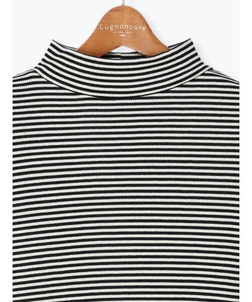 Lugnoncure(ルノンキュール)の「無地/ボーダーリブハイネックカットソー(Tシャツ/カットソー・レディース・オフホワイト/ホワイト/ブラック・F)」の18枚目の写真