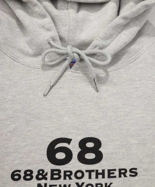 68&brothers（シックスティエイトアンドブラザーズ）の「68&BROTHERS / Hooded Sweat "QB"（パーカー・メンズ・ブラック/アイボリー/グレー・X-LARGE/LARGE）」の7枚目の写真