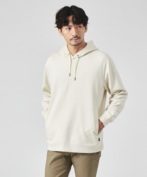 ABAHOUSE GRAY(アバハウスグレイ)の「エレガント スウェットパーカー(パーカー・メンズ・グレイッシュベージュ/オレンジ系その他/オフホワイト/ブラック・48/46)」の2枚目の写真