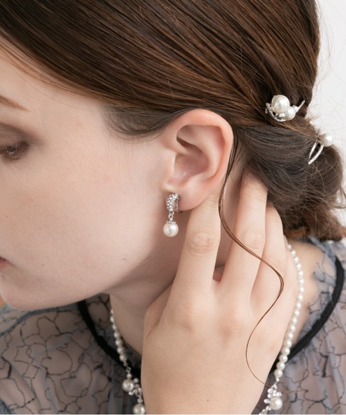 Cupid Heart（キューピッドハート）の「【Cupid Heart】結婚式アクセ！ビジューリング×パールイヤリング（イヤリング・レディース・ゴールド/シルバー・MEDIUM）」の22枚目の写真