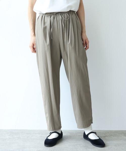 △80/2強撚Cギャバ ベントヘムパンツ（その他パンツ）｜yuni