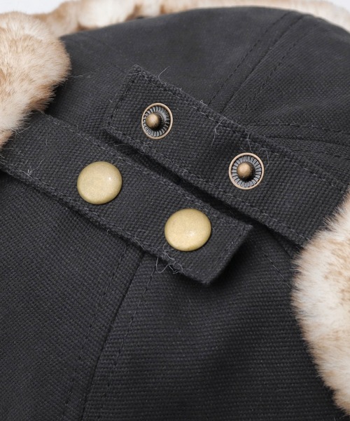 GERRY(ジェリー)の「ダックキャンバス イヤーフラップ 平ツバ フライトキャップ(キャップ・メンズ・ブラウン/ブラック・FREE)」の6枚目の写真