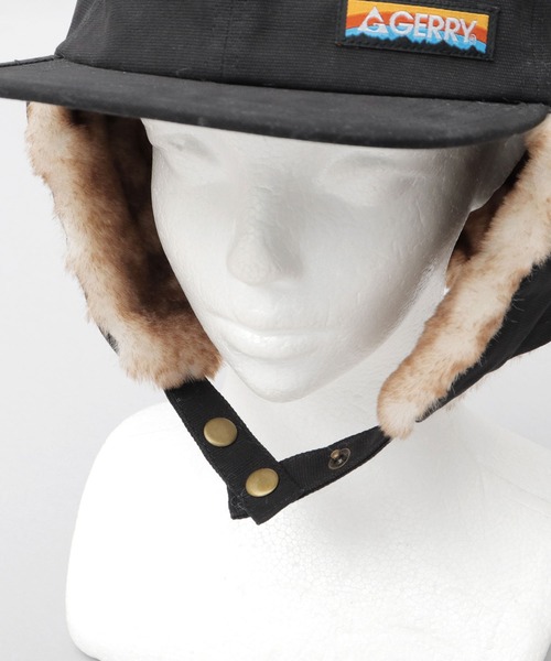 GERRY(ジェリー)の「ダックキャンバス イヤーフラップ 平ツバ フライトキャップ(キャップ・メンズ・ブラウン/ブラック・FREE)」の5枚目の写真