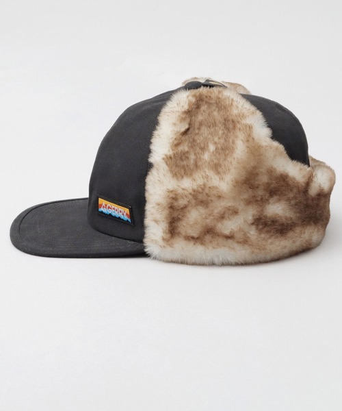 GERRY(ジェリー)の「ダックキャンバス イヤーフラップ 平ツバ フライトキャップ(キャップ・メンズ・ブラウン/ブラック・FREE)」の7枚目の写真