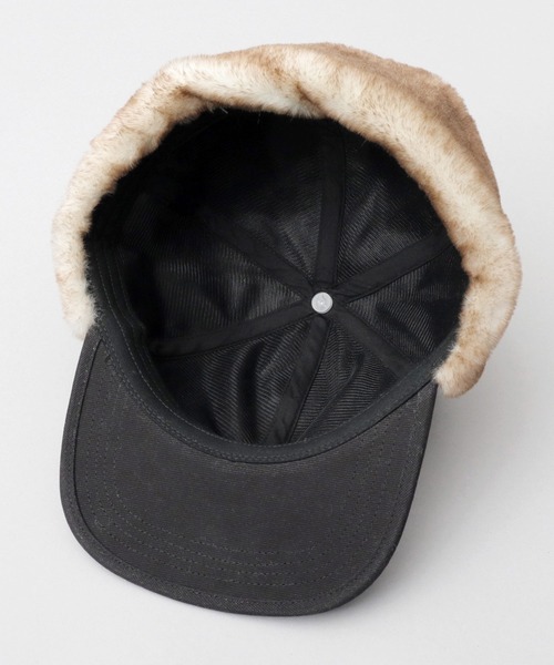 GERRY(ジェリー)の「ダックキャンバス イヤーフラップ 平ツバ フライトキャップ(キャップ・メンズ・ブラウン/ブラック・FREE)」の8枚目の写真