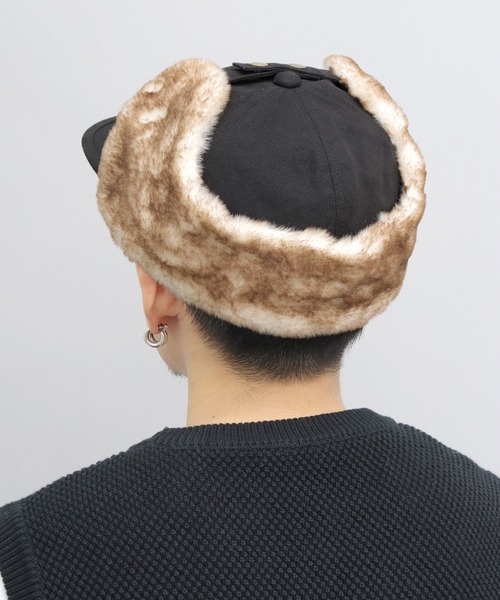 GERRY(ジェリー)の「ダックキャンバス イヤーフラップ 平ツバ フライトキャップ(キャップ・メンズ・ブラウン/ブラック・FREE)」の11枚目の写真