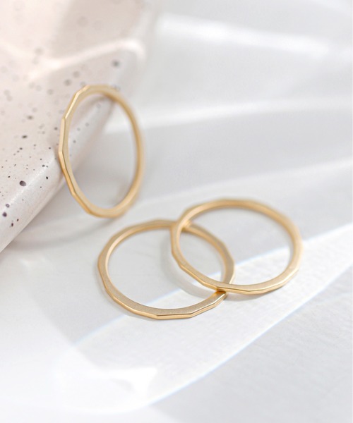 激安ショップ 食品 クラフト調ピンキーリング[3本セット]（リング）｜ANEMONE アクセサリー