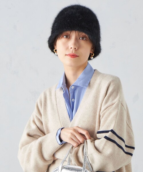 SHIPS(シップス)の「Perah:起毛 チューリップ ハット(ハット・レディース・ブラック/ライトグレー・ONE SIZE)」の14枚目の写真