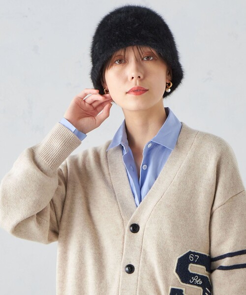 SHIPS(シップス)の「Perah:起毛 チューリップ ハット(ハット・レディース・ブラック/ライトグレー・ONE SIZE)」の16枚目の写真