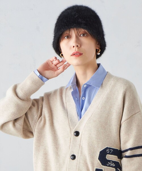 SHIPS(シップス)の「Perah:起毛 チューリップ ハット(ハット・レディース・ブラック/ライトグレー・ONE SIZE)」の17枚目の写真