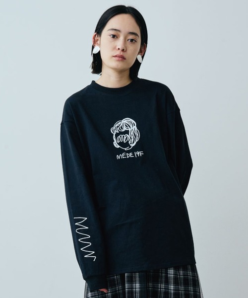 MEDE19F(メデジュウキュウ)の「MEDE19F ART meets MEDE19F ロングスリーブTシャツ(Tシャツ/カットソー・レディース・ホワイト/ブラック・LARGE/MEDIUM/X-LARGE/XX-LARGE)」の1枚目の写真