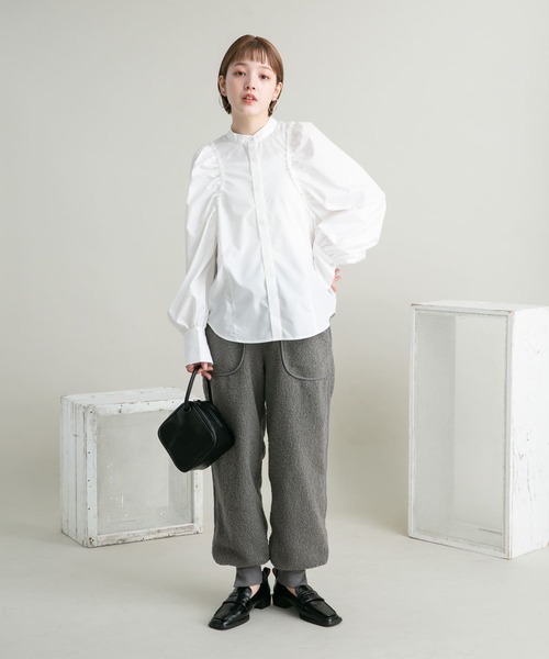 KBF(ケイビーエフ)の「カットオフボリュームスリーブブラウス(シャツ/ブラウス・レディース・オフホワイト/ブラウン系その他・ONE)」の7枚目の写真