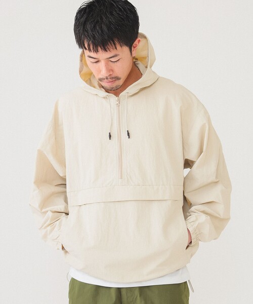 BEAMS（ビームス）の「BEAMS / ナイロン アノラックパーカー（ナイロンジャケット・メンズ・ブラック/グリーン系その他2/ライトグレー・L/S/XL/M）」の15枚目の写真
