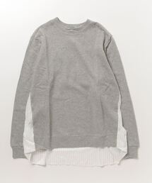 （CLU）WL17PF2045 DRAPED BACK MIX MEDIA PULLOVER