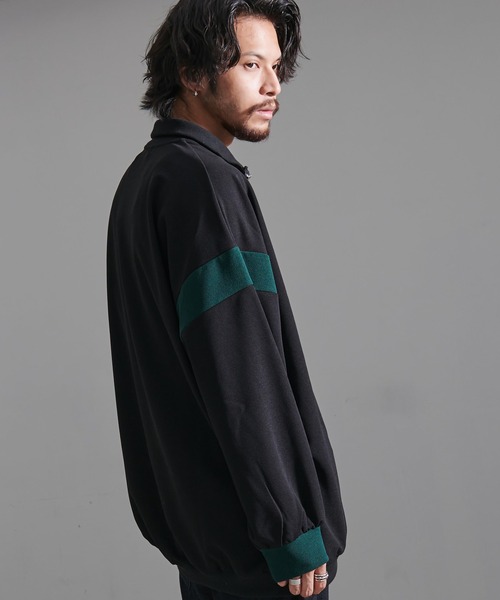 SILVER BULLET（シルバーバレット）の「『CavariA/キャバリア』切り替えハーフZIP長袖カットソー（Tシャツ/カットソー・メンズ・ブルー/ブラック/ワイン・M/L）」の5枚目の写真