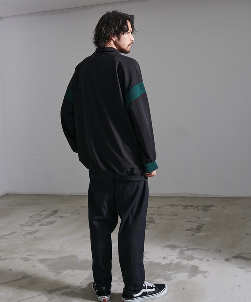 SILVER BULLET（シルバーバレット）の「『CavariA/キャバリア』切り替えハーフZIP長袖カットソー（Tシャツ/カットソー・メンズ・ブルー/ブラック/ワイン・M/L）」の8枚目の写真