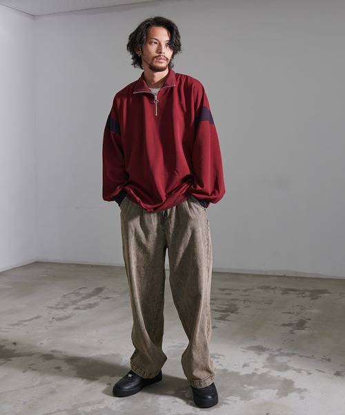 SILVER BULLET（シルバーバレット）の「『CavariA/キャバリア』切り替えハーフZIP長袖カットソー（Tシャツ/カットソー・メンズ・ブルー/ブラック/ワイン・M/L）」の17枚目の写真