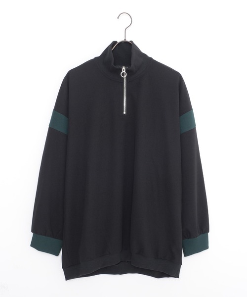 SILVER BULLET（シルバーバレット）の「『CavariA/キャバリア』切り替えハーフZIP長袖カットソー（Tシャツ/カットソー・メンズ・ブルー/ブラック/ワイン・M/L）」の19枚目の写真
