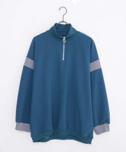 SILVER BULLET（シルバーバレット）の「『CavariA/キャバリア』切り替えハーフZIP長袖カットソー（Tシャツ/カットソー・メンズ・ブルー/ブラック/ワイン・M/L）」の21枚目の写真