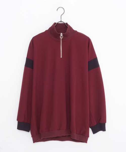 SILVER BULLET（シルバーバレット）の「『CavariA/キャバリア』切り替えハーフZIP長袖カットソー（Tシャツ/カットソー・メンズ・ブルー/ブラック/ワイン・M/L）」の22枚目の写真