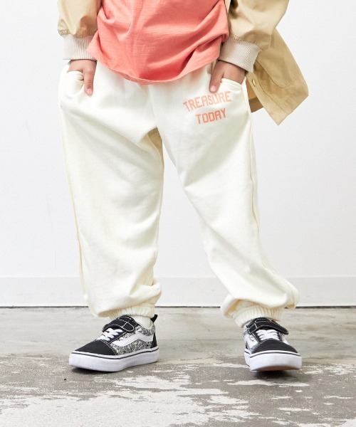 MAKE YOUR DAY（メイクユアデイ）の「ロゴスウェットパンツ■80～140cm（スウェットパンツ・キッズ・グレー/ブルー/アイボリー/ピンク・110/80/130/120/90/140/100）」の2枚目の写真