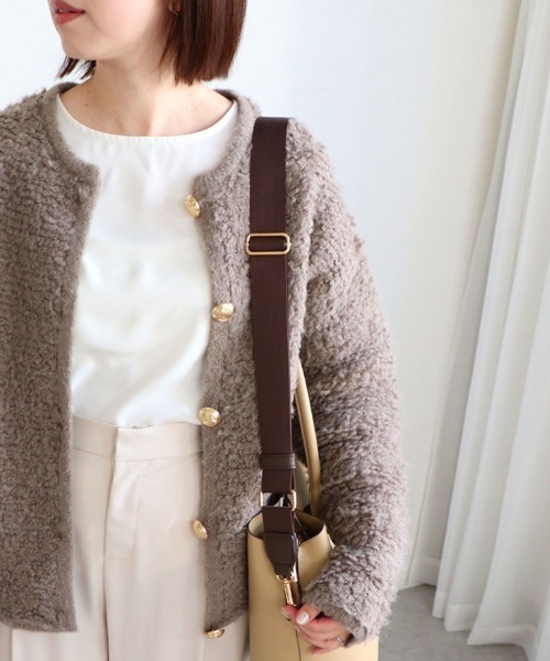 MIAN (ミアン)の「ナイロンテープショルダーベルト(ショルダーバッグ・レディース・ブラウン/ブラック/ダークブラウン・FREE)」の3枚目の写真