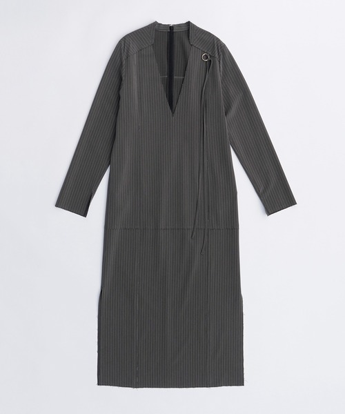 PRANK PROJECT（プランクプロジェクト）の「ディープネックマキシワンピース / Deep Neck Maxi One Piece（ワンピース・レディース・グレー/ピンク/ブラック・38/36）」の20枚目の写真