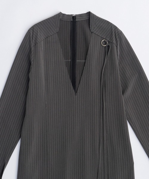 PRANK PROJECT（プランクプロジェクト）の「ディープネックマキシワンピース / Deep Neck Maxi One Piece（ワンピース・レディース・グレー/ピンク/ブラック・38/36）」の21枚目の写真