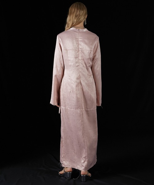 PRANK PROJECT（プランクプロジェクト）の「ディープネックマキシワンピース / Deep Neck Maxi One Piece（ワンピース・レディース・グレー/ピンク/ブラック・38/36）」の10枚目の写真