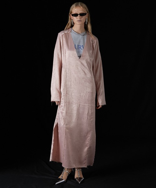 PRANK PROJECT（プランクプロジェクト）の「ディープネックマキシワンピース / Deep Neck Maxi One Piece（ワンピース・レディース・グレー/ピンク/ブラック・38/36）」の8枚目の写真