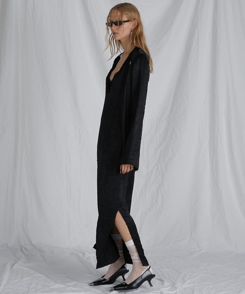 PRANK PROJECT（プランクプロジェクト）の「ディープネックマキシワンピース / Deep Neck Maxi One Piece（ワンピース・レディース・グレー/ピンク/ブラック・38/36）」の15枚目の写真