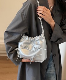 Liaa/ミニリボン 合成皮革ショルダーバッグA18193
