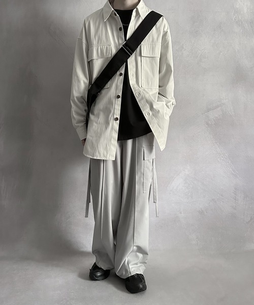 SERACE（セラス）の「【SERACE】Long over military CPO shirt jacket / ロングオーバーミリタリーCPOシャツジャケット（ミリタリージャケット・メンズ・アイボリー/ブラック・L/M）」の20枚目の写真