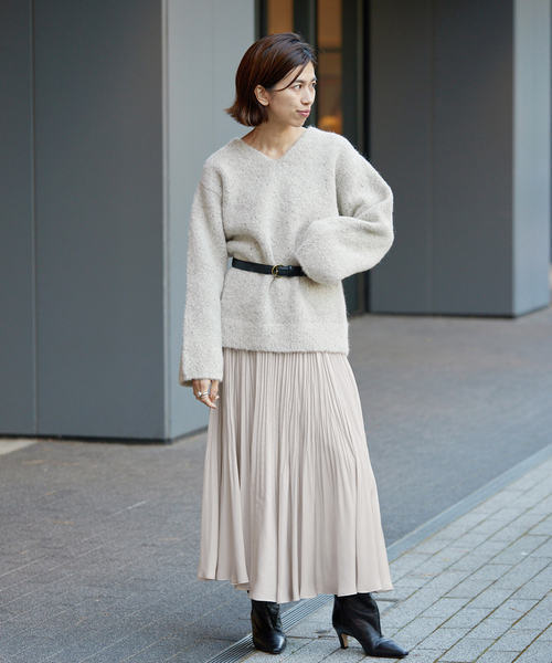 新品　イエナ フレアプリーツスカート　グレー　ロングスカート　IENA IENA（イエナ）の「フレアプリーツスカート（スカート）」 - WEAR