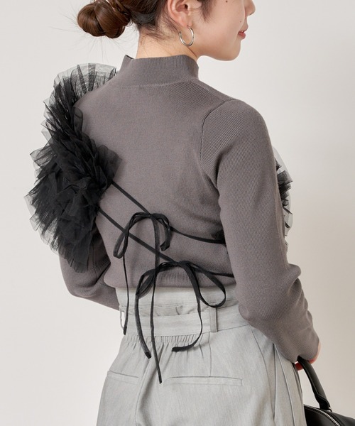 2024SS】チュールマルチWAYハイネックニットSET（ニット/セーター