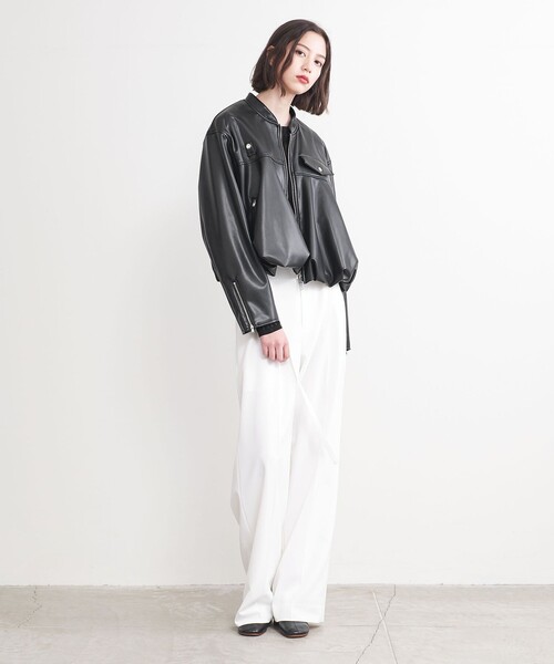 専用品 AEWEN MATOPH フェイクレザー ブルゾン AEWEN MATOPH（イウエン マトフ）の「＜AEWEN MATOPH＞フェイクレザー