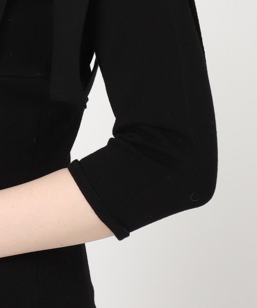 U by SPICK&SPAN（ユーバイスピックアンドスパン）の「ショルダーリボンニットワンピース（ワンピース・レディース・ブラック・FREE）」の19枚目の写真