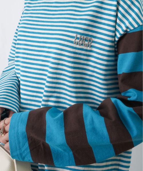 LUCA/LADY LUCK LUCA（ルカ/レディラックルカ）の「LC/LLL LUCA刺繍MIXボーダーTシャツ / 配色ボーダー切り替えロンT（Tシャツ/カットソー・レディース・オフホワイト/レッド/ライトブルー・FREE）」の18枚目の写真