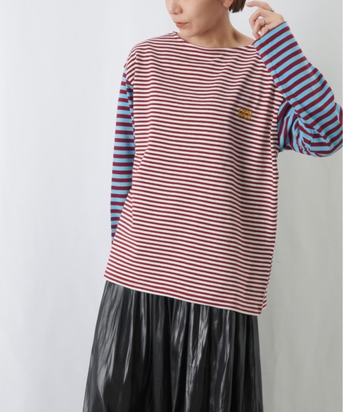 LUCA/LADY LUCK LUCA（ルカ/レディラックルカ）の「LC/LLL LUCA刺繍MIXボーダーTシャツ / 配色ボーダー切り替えロンT（Tシャツ/カットソー・レディース・オフホワイト/レッド/ライトブルー・FREE）」の22枚目の写真