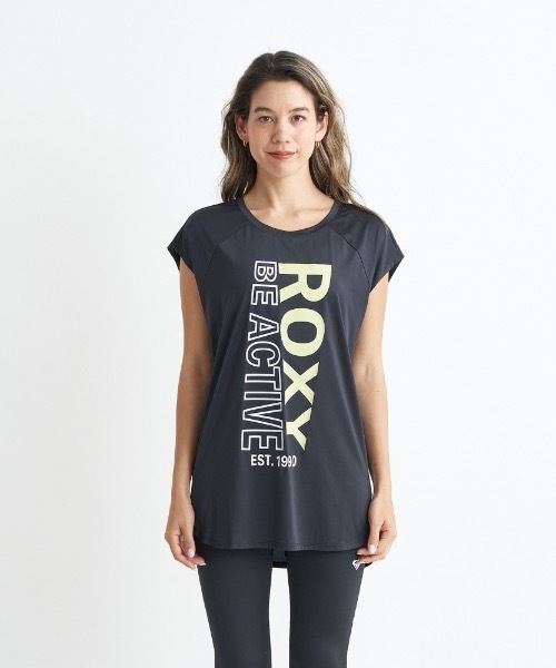 ROXY(ロキシー)の「JOLLY/ロキシー速乾UVカット付きフロントビッグロゴショートスリーブカットソー(Tシャツ/カットソー・レディース・ホワイト/ブラック/カーキ・SMALL/MEDIUM/LARGE)」の3枚目の写真