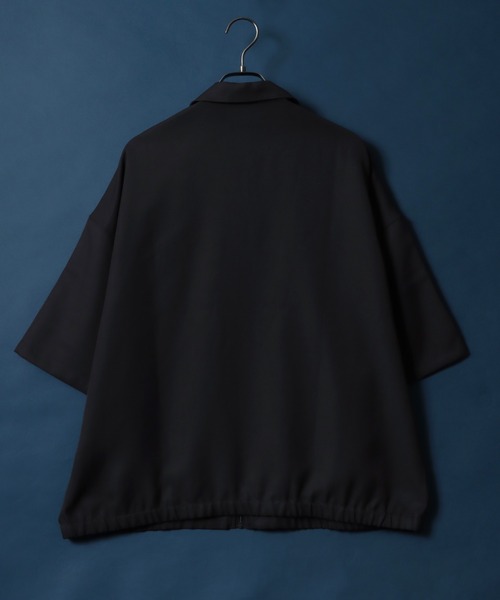 ANPAS（アンパス）の「Twill Fabric Flower Embroidery Oversized Zip Shirt/ツイル 花刺繍 オーバーサイズ ジップシャツ ブルゾン（シャツ/ブラウス・メンズ・ブラック/チャコール/ベージュ・M/L）」の22枚目の写真