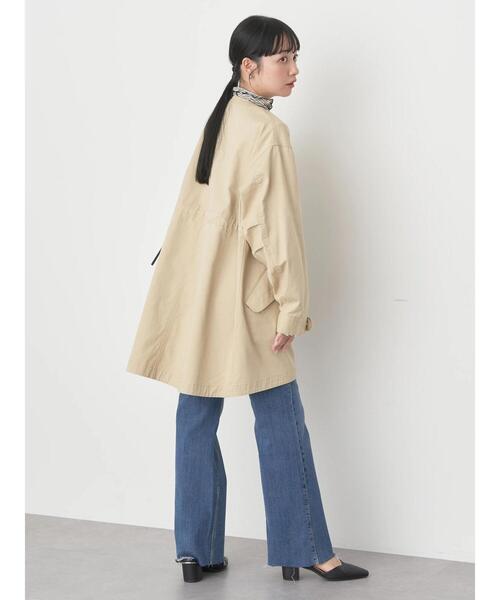 earth music&ecology(アースミュージックアンドエコロジー)の「ノーカラーミドルモッズコート(モッズコート・レディース・アイボリー/ベージュ・FREE)」の13枚目の写真