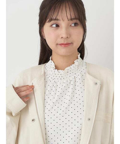 earth music&ecology(アースミュージックアンドエコロジー)の「ノーカラーミドルモッズコート(モッズコート・レディース・アイボリー/ベージュ・FREE)」の14枚目の写真