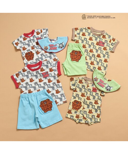 Tom＆Jerry（トムアンドジェリー）の「TOM AND JERRY　ロンパス　スタイセット（ロンパース・キッズ・イエロー/アイボリー・80/70/60）」の19枚目の写真